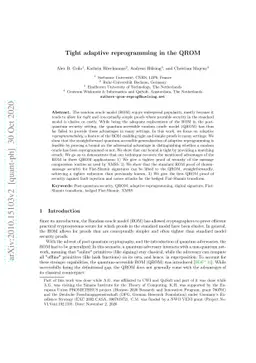 Tight adaptive reprogramming in the QROM