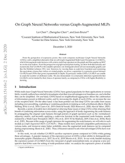 On Graph Neural Networks versus Graph-Augmented MLPs
