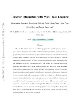Polymer Informatics with Multi-Task Learning