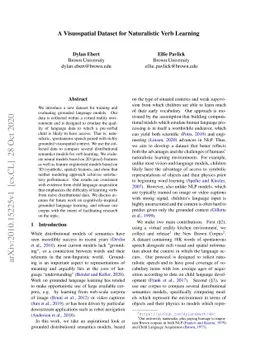 A Visuospatial Dataset for Naturalistic Verb Learning