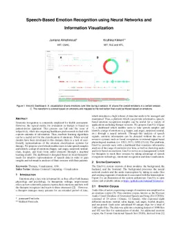 Speech-Based Emotion Recognition using Neural Networks and Information
  Visualization