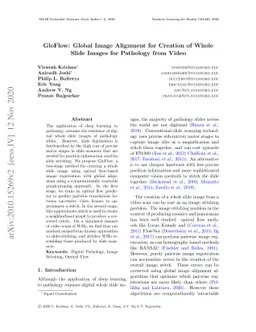 GloFlow: Global Image Alignment for Creation of Whole Slide Images for
  Pathology from Video