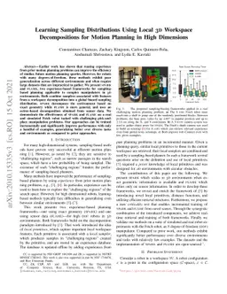 Learning Sampling Distributions Using Local 3D Workspace Decompositions
  for Motion Planning in High Dimensions