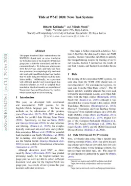 Tilde at WMT 2020: News Task Systems