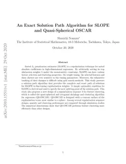 An Exact Solution Path Algorithm for SLOPE and Quasi-Spherical OSCAR