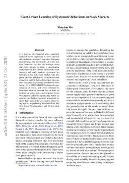 Event-Driven Learning of Systematic Behaviours in Stock Markets