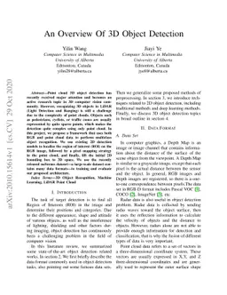 An Overview Of 3D Object Detection