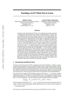 Teaching a GAN What Not to Learn