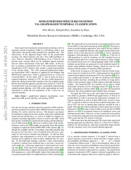 Semi-Supervised Speech Recognition via Graph-based Temporal
  Classification