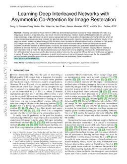 Learning Deep Interleaved Networks with Asymmetric Co-Attention for
  Image Restoration