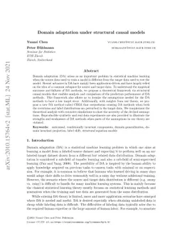 Domain adaptation under structural causal models
