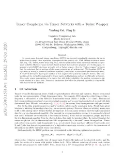 Tensor Completion via Tensor Networks with a Tucker Wrapper