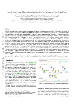 Less is More: Data-Efficient Complex Question Answering over Knowledge
  Bases