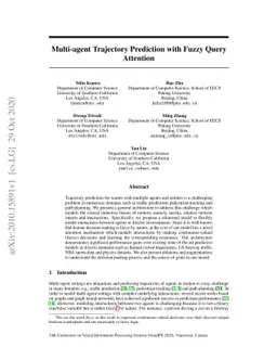 Multi-agent Trajectory Prediction with Fuzzy Query Attention