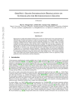 GripNet: Graph Information Propagation on Supergraph for Heterogeneous
  Graphs