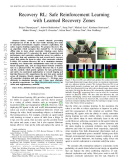 Recovery RL: Safe Reinforcement Learning with Learned Recovery Zones
