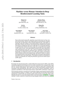 Machine versus Human Attention in Deep Reinforcement Learning Tasks