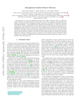 Entanglement Induced Barren Plateaus