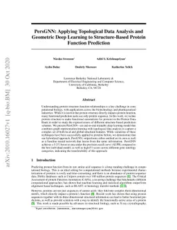 PersGNN: Applying Topological Data Analysis and Geometric Deep Learning
  to Structure-Based Protein Function Prediction
