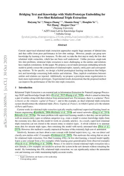 Bridging Text and Knowledge with Multi-Prototype Embedding for Few-Shot
  Relational Triple Extraction