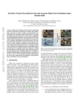 PyraPose: Feature Pyramids for Fast and Accurate Object Pose Estimation
  under Domain Shift