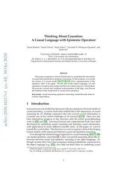 Thinking About Causation: A Causal Language with Epistemic Operators