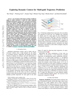 Exploring Dynamic Context for Multi-path Trajectory Prediction