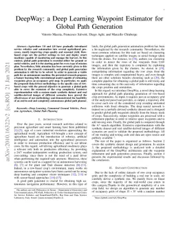 DeepWay: a Deep Learning Waypoint Estimator for Global Path Generation