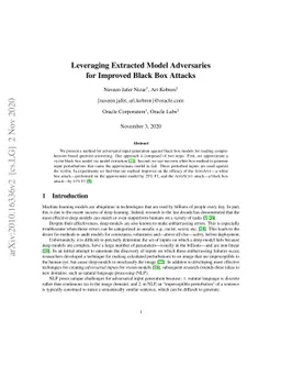 Leveraging Extracted Model Adversaries for Improved Black Box Attacks