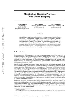 Marginalised Gaussian Processes with Nested Sampling