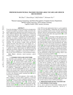 Phoneme Based Neural Transducer for Large Vocabulary Speech Recognition
