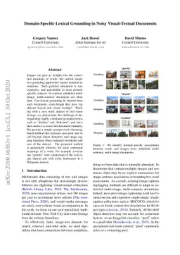Domain-Specific Lexical Grounding in Noisy Visual-Textual Documents