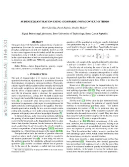 Audio Dequantization Using (Co)Sparse (Non)Convex Methods