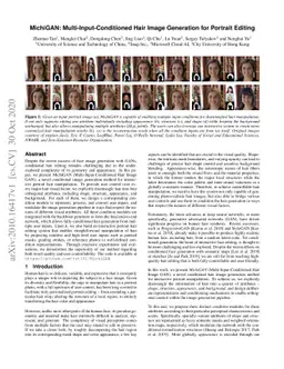 MichiGAN: Multi-Input-Conditioned Hair Image Generation for Portrait
  Editing