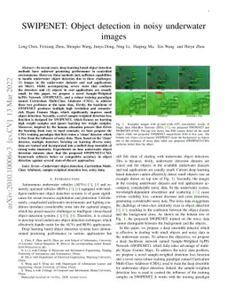 SWIPENET: Object detection in noisy underwater images