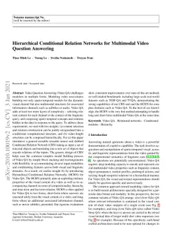 Hierarchical Conditional Relation Networks for Multimodal Video Question
  Answering