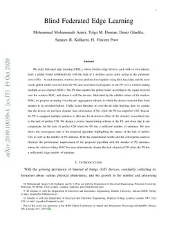 Blind Federated Edge Learning