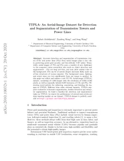 TTPLA: An Aerial-Image Dataset for Detection and Segmentation of
  Transmission Towers and Power Lines