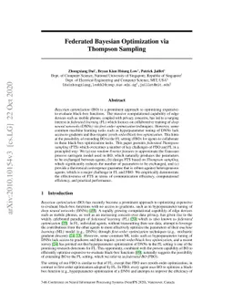 Federated Bayesian Optimization via Thompson Sampling