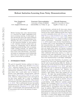 Robust Imitation Learning from Noisy Demonstrations
