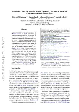 Simulated Chats for Building Dialog Systems: Learning to Generate
  Conversations from Instructions