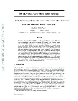 BYOL works even without batch statistics