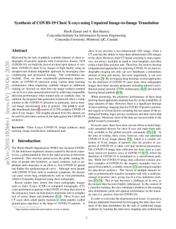 Synthesis of COVID-19 Chest X-rays using Unpaired Image-to-Image
  Translation