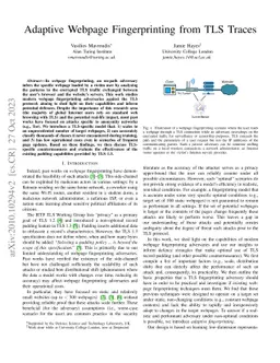 Adaptive Webpage Fingerprinting from TLS Traces