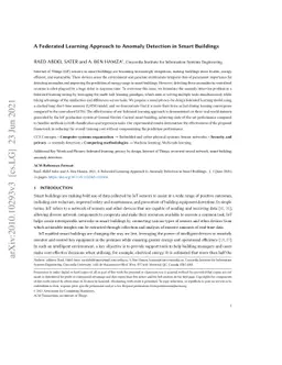 A Federated Learning Approach to Anomaly Detection in Smart Buildings