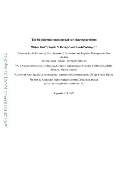 The bi-objective multimodal car-sharing problem