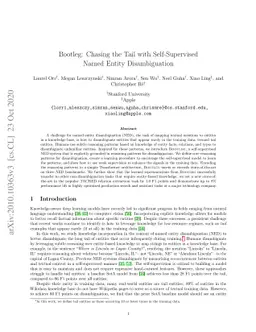 Bootleg: Chasing the Tail with Self-Supervised Named Entity
  Disambiguation