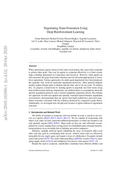 Negotiating Team Formation Using Deep Reinforcement Learning