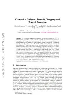 Composite Enclaves: Towards Disaggregated Trusted Execution