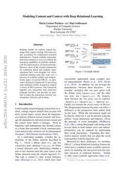Modeling Content and Context with Deep Relational Learning